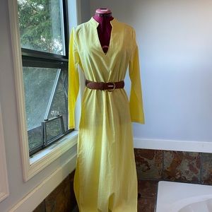 Yellow long sleeve dress